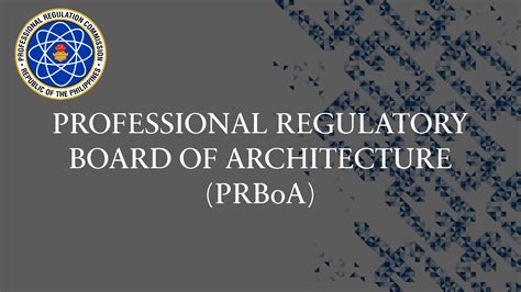 PROFESSIONAL REGULATORY BOARD OF .